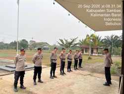 Polsek Paloh Dan BKO Brimob Pantau Lahan Rawan Karhutla Tak Ditemukan Titik Api