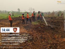 Cegah Api Meluas Satgas Aman Nusa II Terus Gencarkan Pemadaman Karhutla