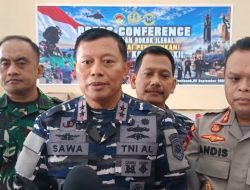 Kodaeral XII Ikuti Press Conference Pangkoarmada RI Dilanjutkan Pemusnahan Rokok Ilegal Kategori Tidak Sesuai Peruntukkan