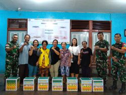 Semarak HUT TNI Ke-81 Kodim 1206/Putussibau Salurkan Bansos Di Yayasan GKMI Maranata
