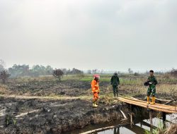 Pastikan Lahan Aman Babinsa Dan Satgas BKO Ground Check Lahan Terdampak Karhutla Di Mayasopa