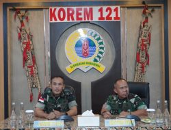 Korem 121/Abw Terima Tim Pengawas Audit Kinerja Itjenad Tahun 2026