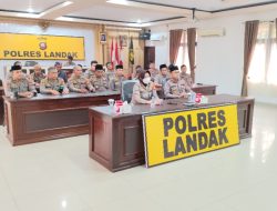 Polres Landak Ikuti Pembinaan Rohani Bersama Kapolri Dan Gus Baha Secara Daring