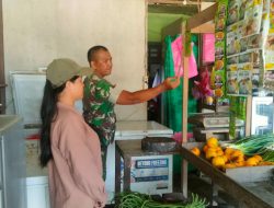 Harga Pangan Mulai Melambung Babinsa Silat Hulu Turun Langsung Cek Warung Warga Di Desa Selimu