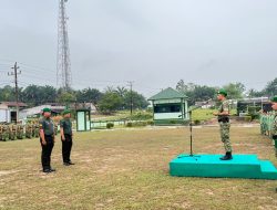 Dandim 1210/Landak Pimpin Korps Raport Kenaikan Pangkat 40 Prajurit Periode 1 Oktober 2026.