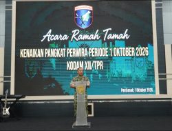 Pimpin Syukuran Kenaikan Pangkat Perwira Kasdam XII/Tpr Pangkat Adalah Amanah