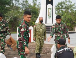 Kodim 1204/Sanggau Gelar Karya Bakti Bersihkan TMP Patriot Bangsa Jelang HUT TNI Ke-81