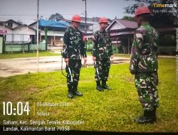 Cegah Karhutla Koramil 1210-04/Sengah Temila Patroli Wilayah Rawan Di Sengah Temila Dan Sebangki