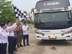 Trayek Putussibau -Kuching Resmi Digelorakan Kasdim 1206/Psb Bersama Forkopimda Hadiri Soft Launching Di PLBN Badau