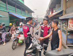 Polres Melawi Laksanakan Patroli Dan Dialogis Di Nanga Pinoh Jaga Situasi Kamtibmas Tetap Kondusif 