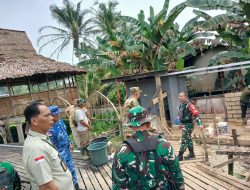 Wujudkan Sanitasi Layak Satgas TMMD Ke-130 Kodim 1209/Bengkayang Bangun MCK Sasaran 4 Di Dusun Sebujit