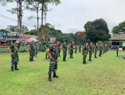 Padatnya Tugas Tak Jadi Penghalang Kasdim 1206/Psb Ajak Anggota Jaga Stamina Lewat Senam Dan Jalan Santai 