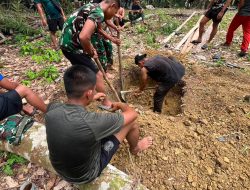 Senyum Bahagia Dan Rasa Syukur Suhanim Satgas TMMD Ke-130 Kodim 1210/Landak Mulai Bangun MCK