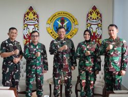 Perkuat Koordinasi Bidang Hukum Sekdiskum TNI AL Dan Kasubdis Kumlater Laksanakan Courtesy Call Kepada Dankodaeral XII