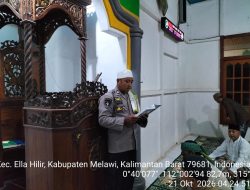 Polres Melawi Dan Polsek Jajaran Gelar Subuh Keliling Edukasi Warga Tentang Bahaya Judi Daring Dan Penipuan Medsos