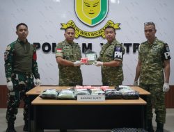 Satgas Yonarmed 19/Bogani Gagalkan Penyelundupan 32,2452 KG Sabu Dan 4.867 Butir Ekstasi Di Perbatasan RI–Malaysia