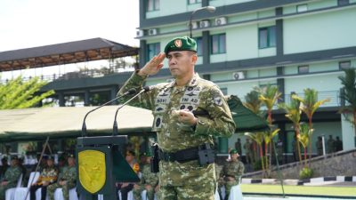 Pangdam XII/Tpr Pimpin Upacara Penyambutan Satgas Pamtas RI-PNG Yonif 643/Wanara Sakti