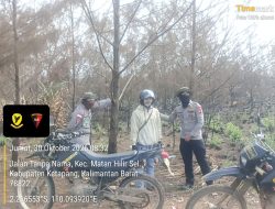 Operasi Aman Nusa II Personel Brimob Dan Polsek Matan Hilir Selatan Gencarkan Patroli Cegah Karhutla